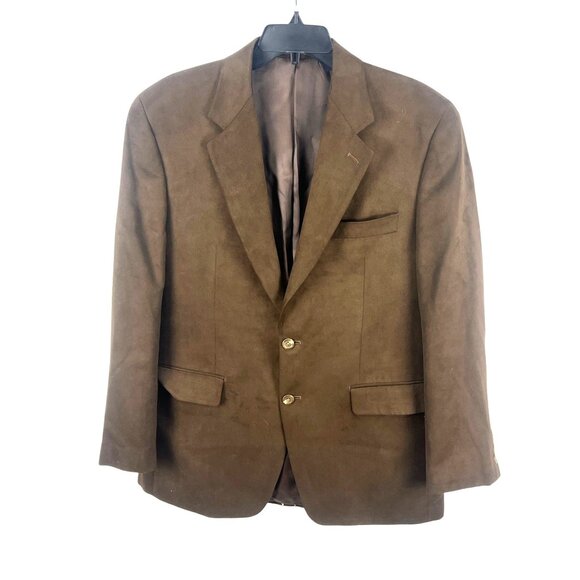 Chaps Men's Blazer Jacket Size 40R Two Button Flap Pockets Business Office - Picture 1 of 10